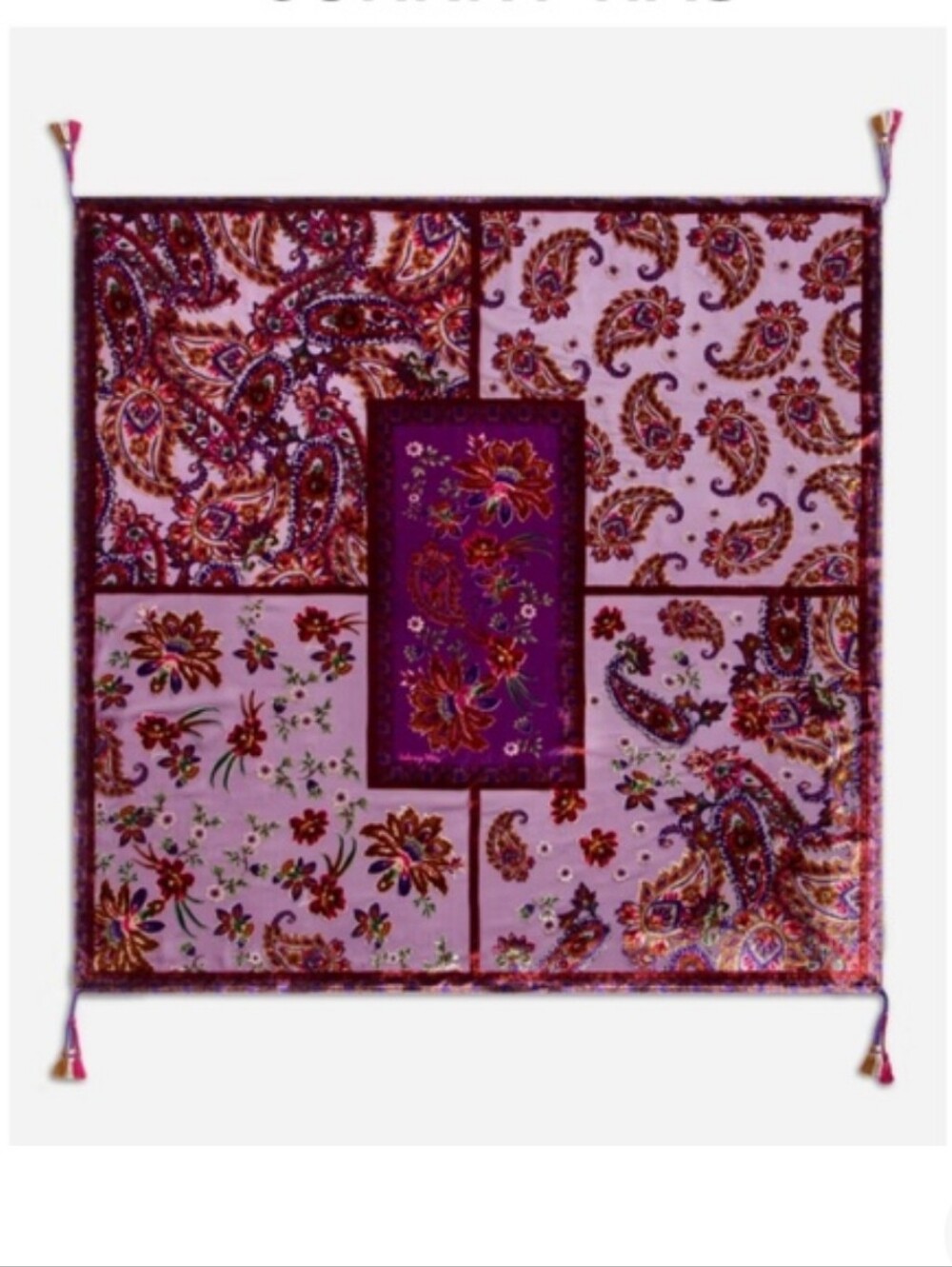 Johnnny Was Domitila Silk Velvet Burnout Purple New In Gift Bag No Tag